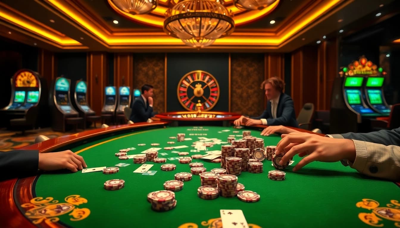 Experience the excitement of TR88 with high-stakes poker and luxurious casino elements.