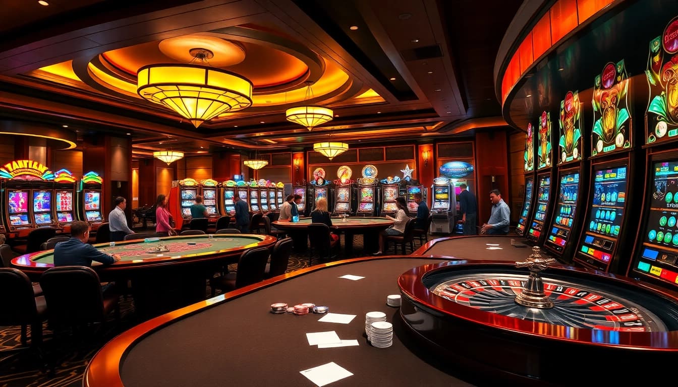 KJC's gaming tables shine with vibrant excitement, embodying the spirit of tập đoàn kjc in every stride.