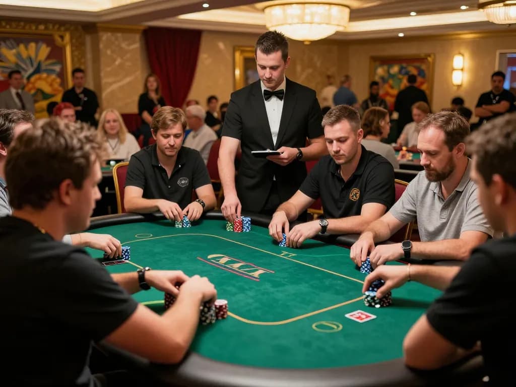 Join the action at GA6799 as players strategize in an exciting poker tournament