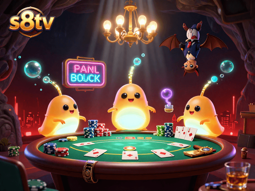 S8TV live betting scene with glowworms and a bat dealer enhancing the online casino experience.