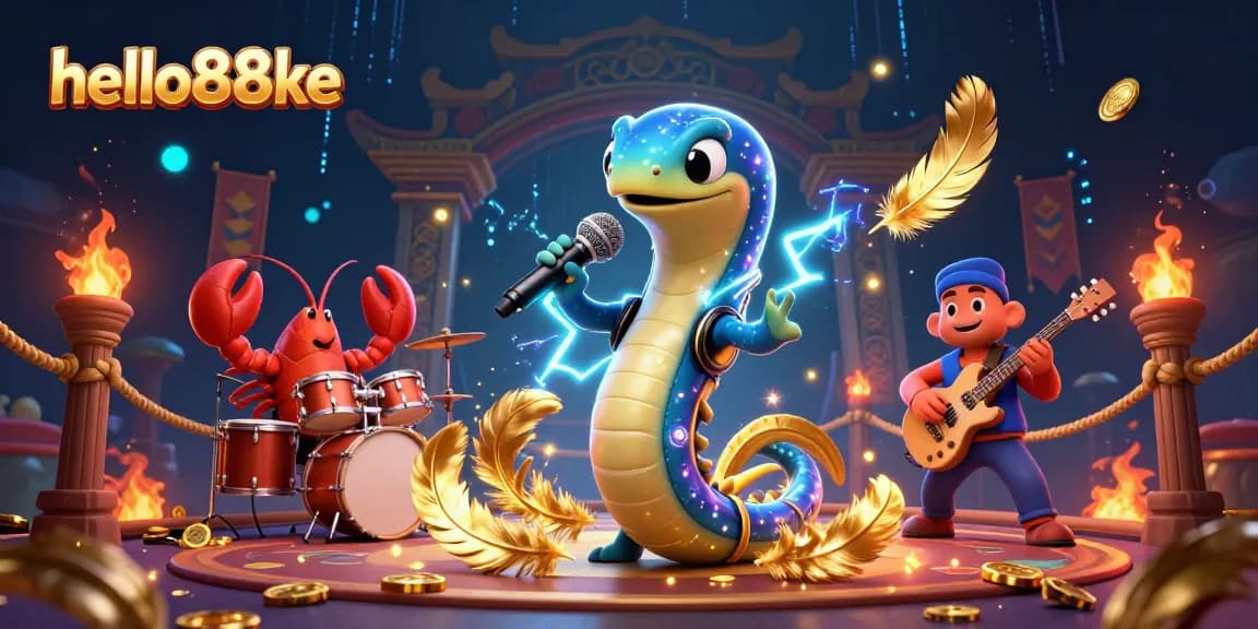 Experience the thrill of gaming at hello88ke with an energetic underwater casino scene featuring an electric eel DJ.