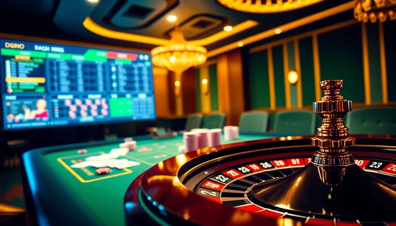 Experience thrilling gameplay at https://hb88.clinic/ with vibrant casino tables and poker chips.