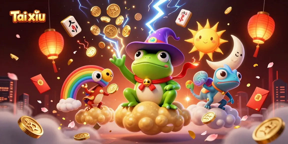 Play Tài xỉu and discover exciting winning strategies amidst a vibrant 3D casino scene.