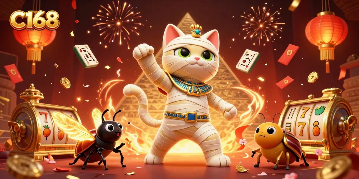 C168 offers thrilling gaming experiences with Egyptian themed characters and dynamic casino elements.