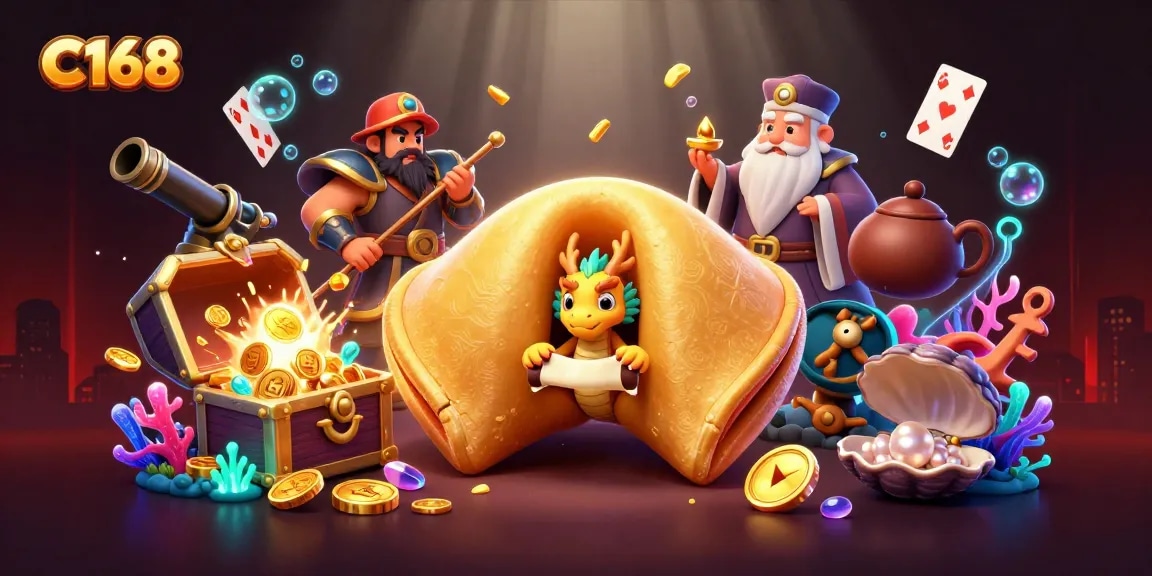 Experience thrilling wins at C168 with a magical scene of fantasy characters in a vibrant casino.