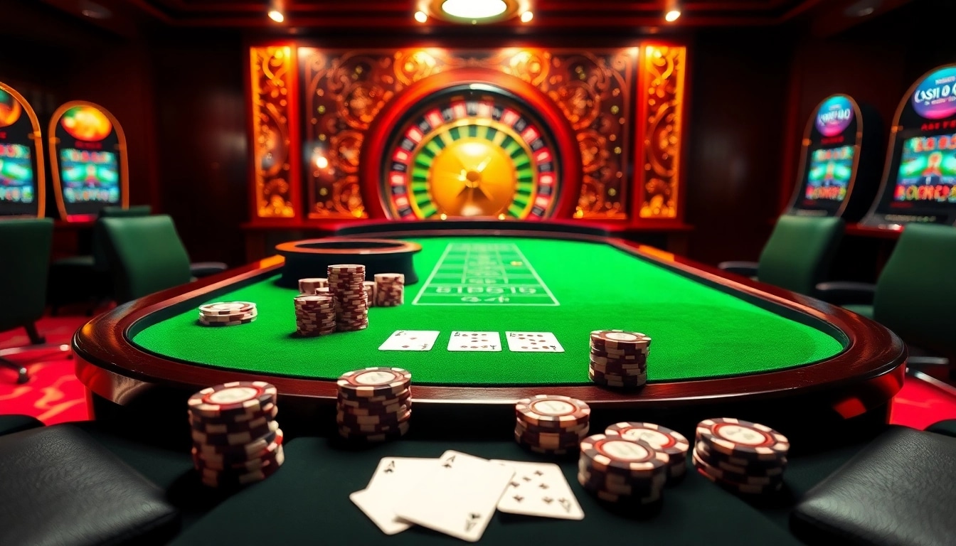 Experience high-stakes gaming at 56win.to with luxurious casino tables and dynamic roulette wheels.
