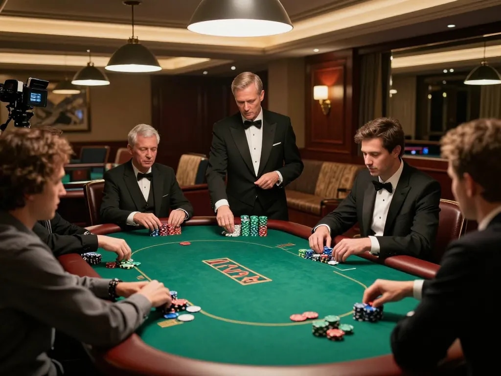 Experience the excitement of the Go 88 poker tables with players strategizing their moves.
