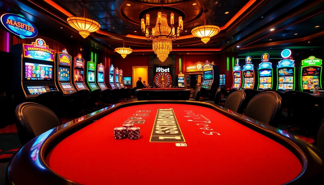 Experience thrilling gameplay at i9bet with vibrant casino tables and exciting slot machines.