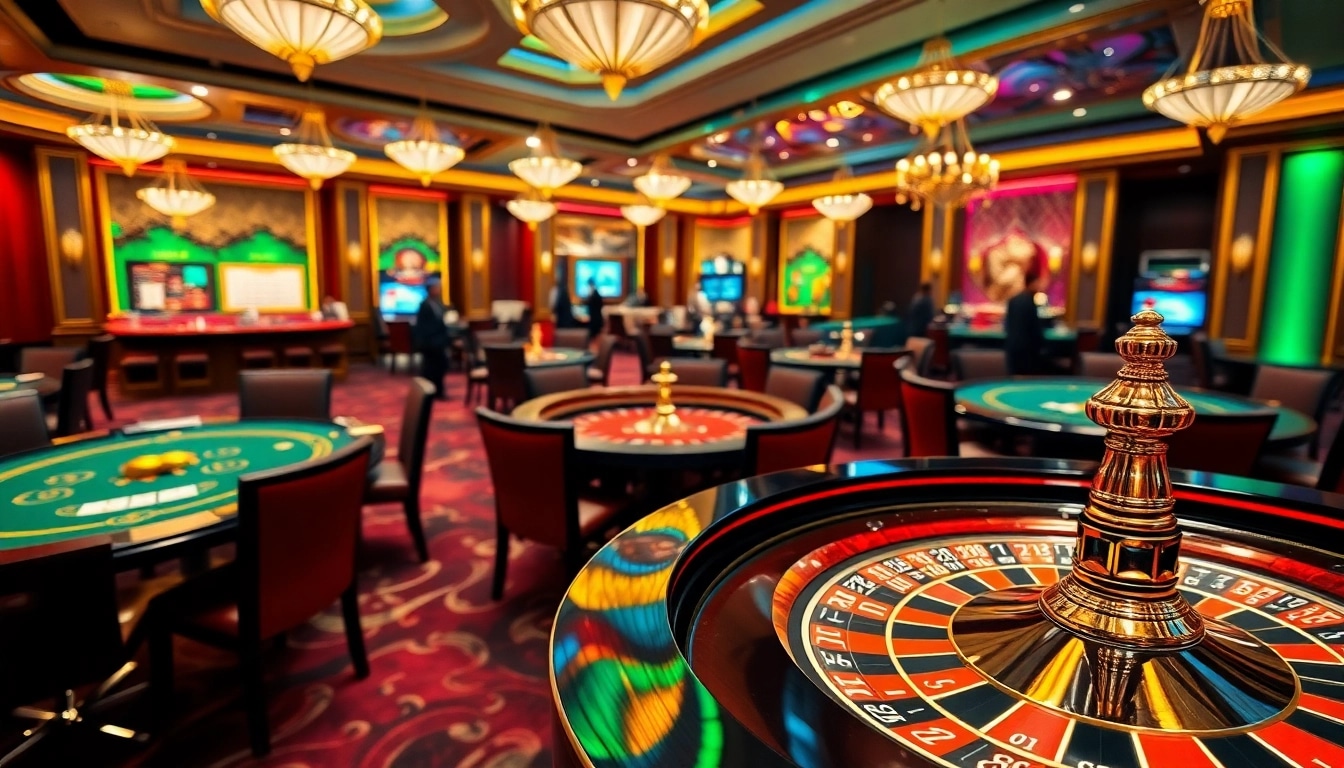 Experience the thrill of DA88 with vibrant casino tables and exciting gaming elements.