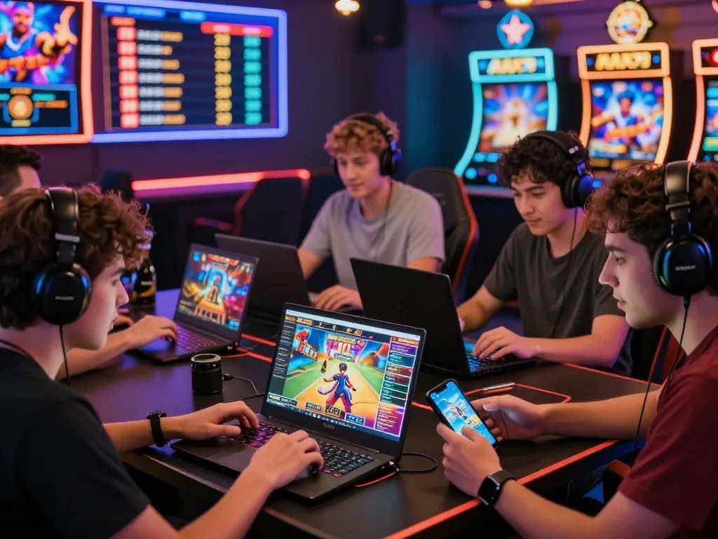 Engaged players enjoying games at https://max79.guru/ in vibrant online gaming environment showcasing excitement and community.
