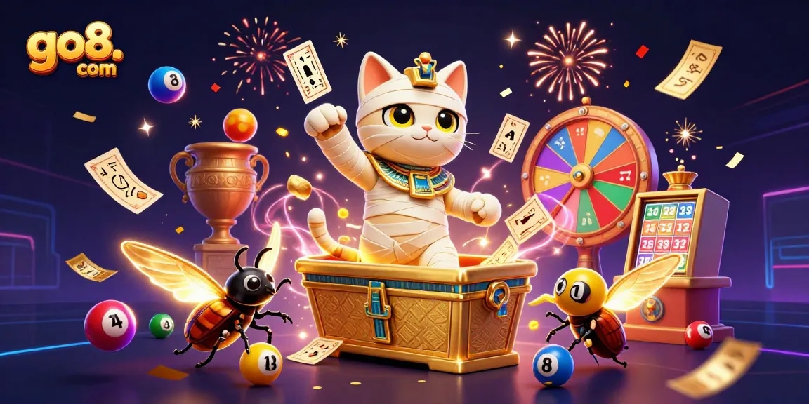 Experience dynamic gaming at go8. com with the thrilling mummy cat and vibrant casino elements.