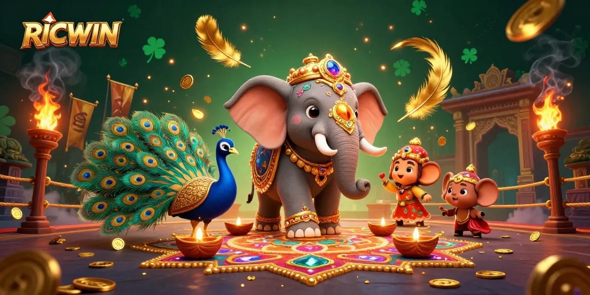 Experience the thrill of RICWIN with an engaging 3D casino scene featuring vibrant characters and dynamic elements.