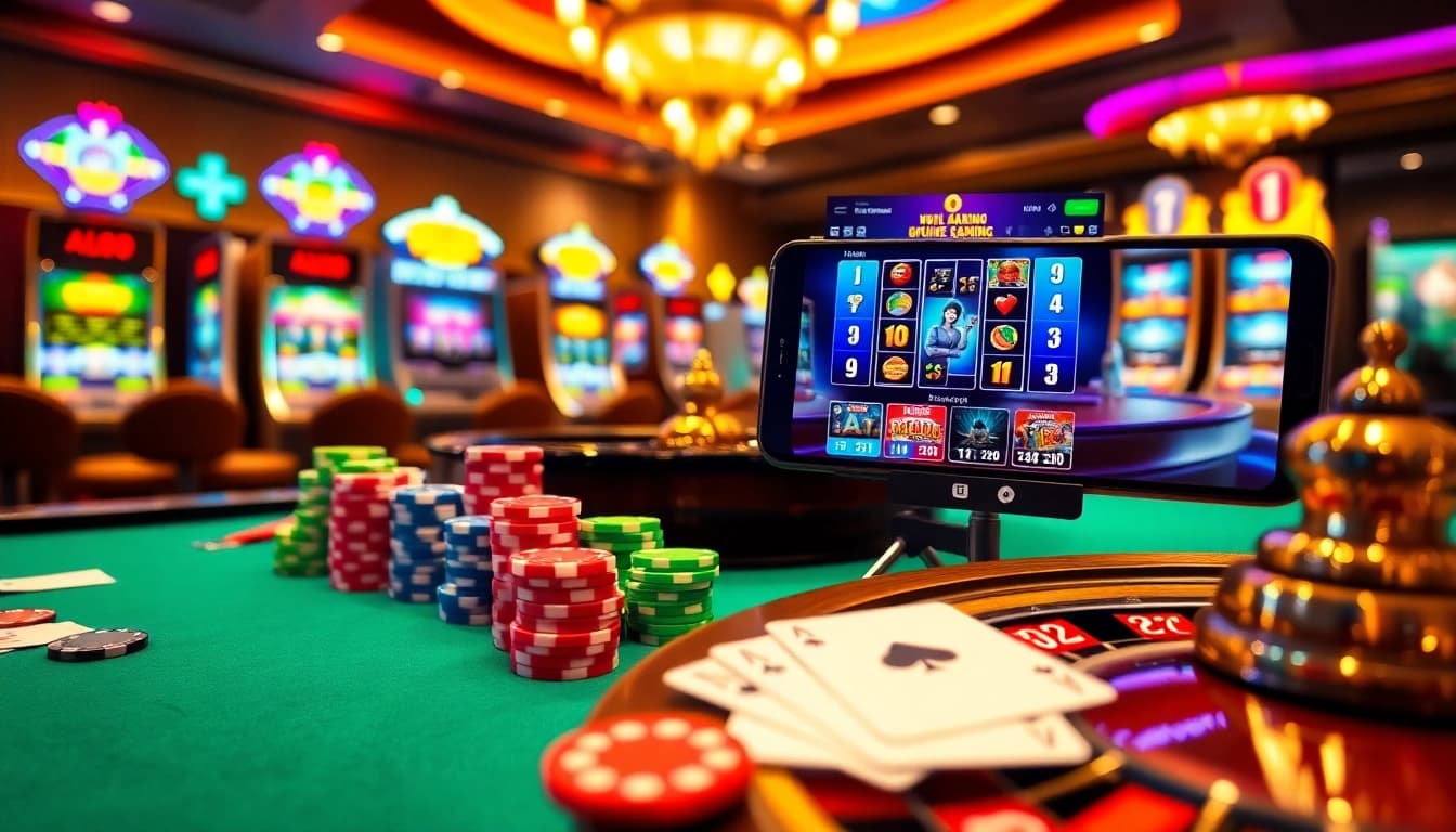 Experience thrilling gameplay at https://uu88xpj.com/ with vibrant poker chips and elegant casino tables.