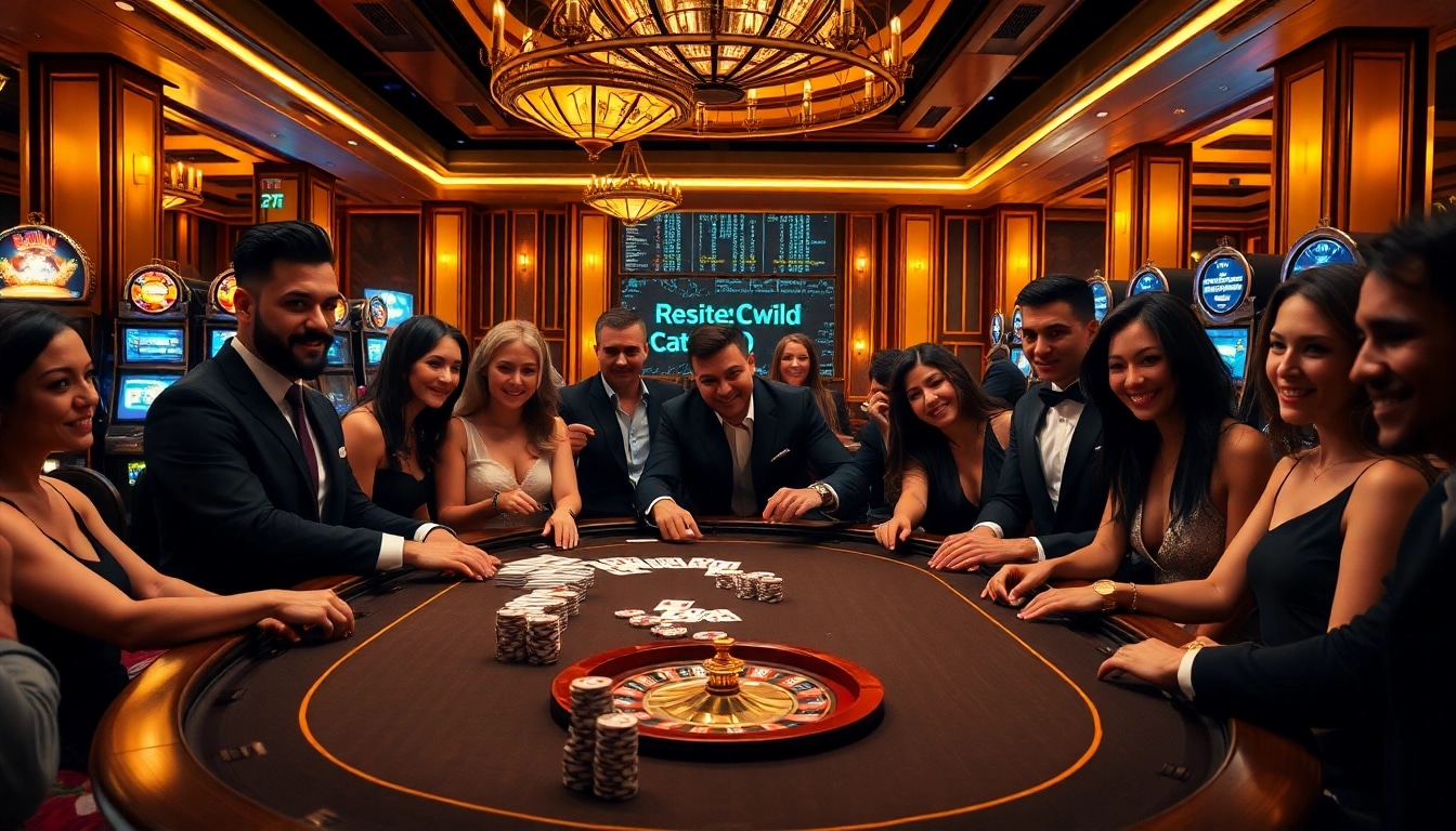The hidden wiki inspires excitement at a luxury casino poker table with engaged players.