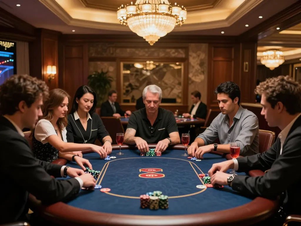 Exciting poker game in the VIP area showcasing high-stakes action at f168.ing.
