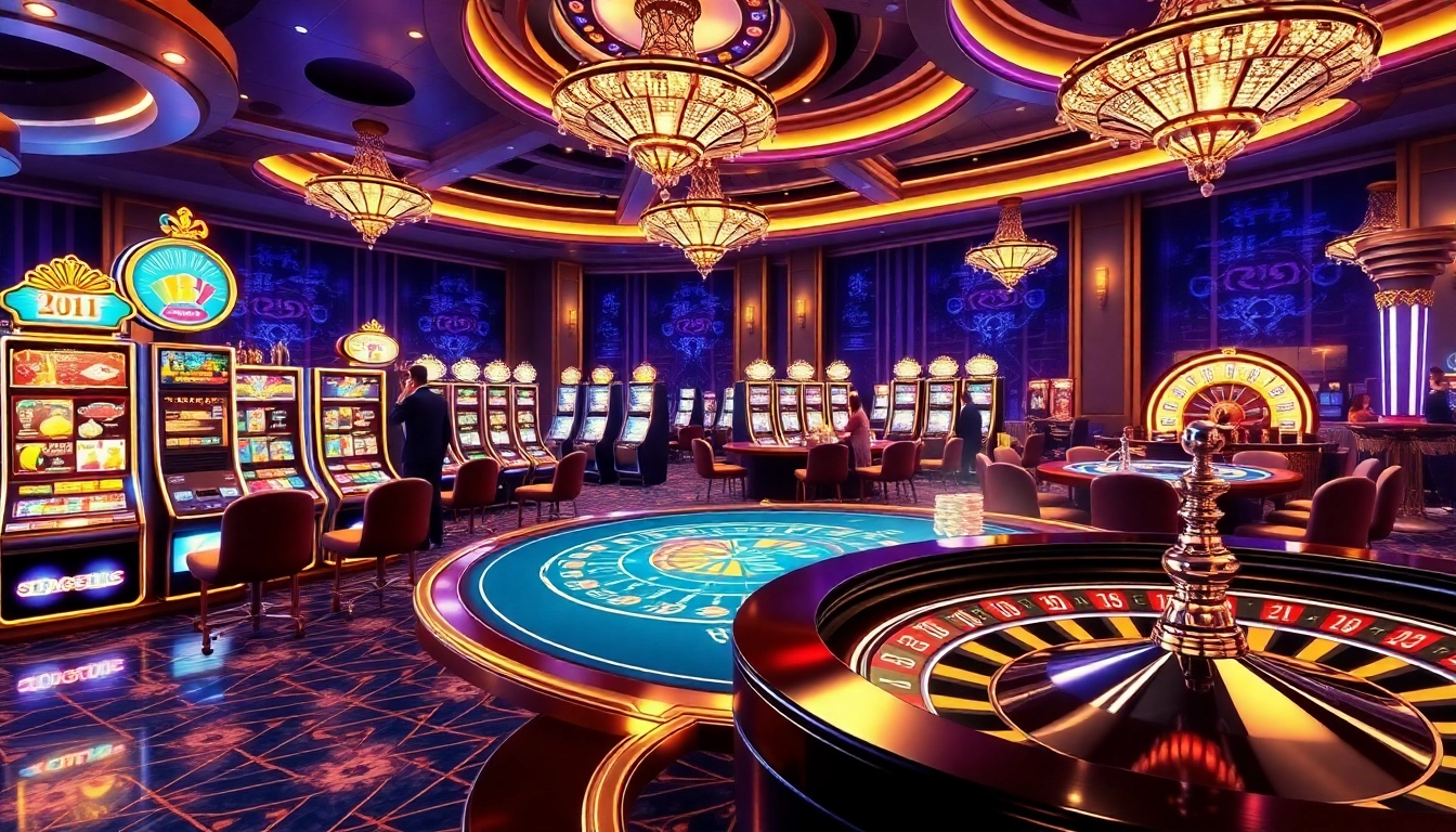 Players enjoying a vibrant casino scene, featuring gaming tables and energy linked to https://kjc.us.com/.