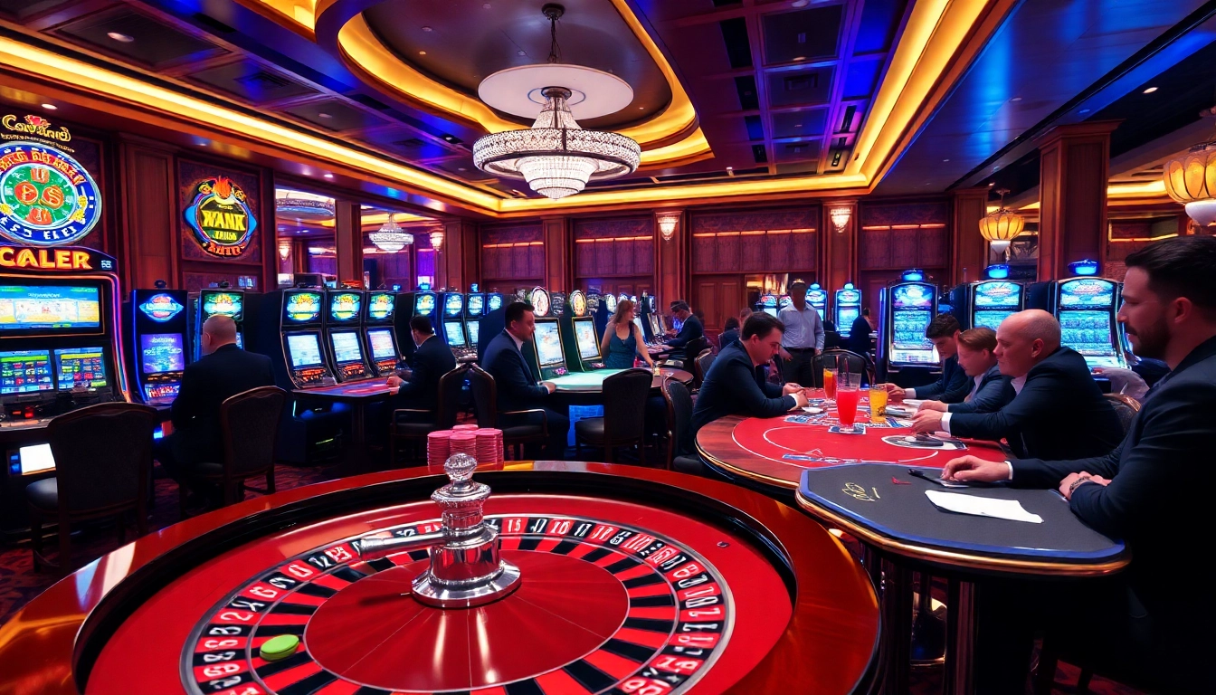 Exciting gaming scene at https://tintuceva.net/ casino with players focused on roulette.