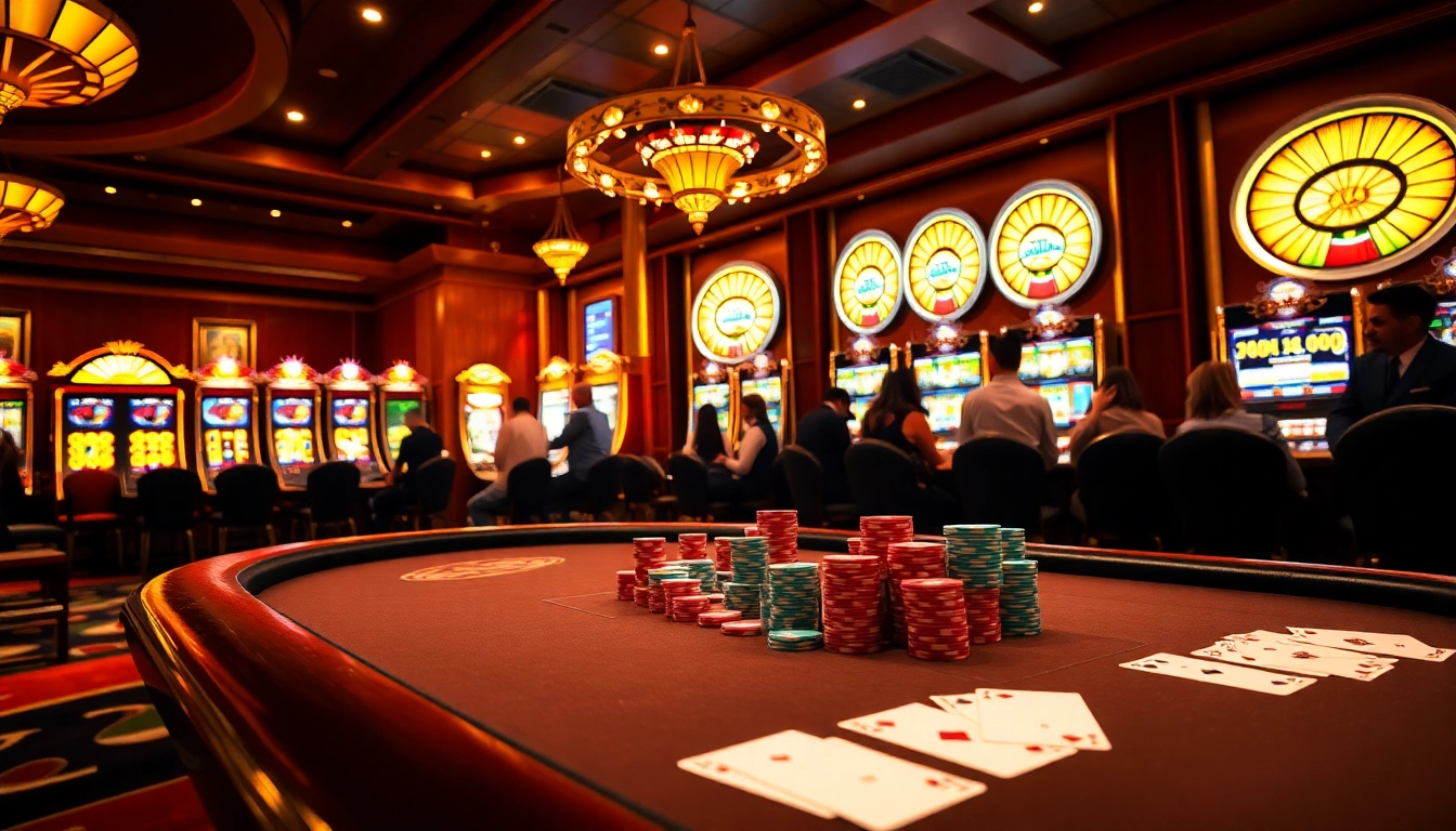 Experience thrilling gaming at TR88, featuring an upscale casino table with poker chips and cards.