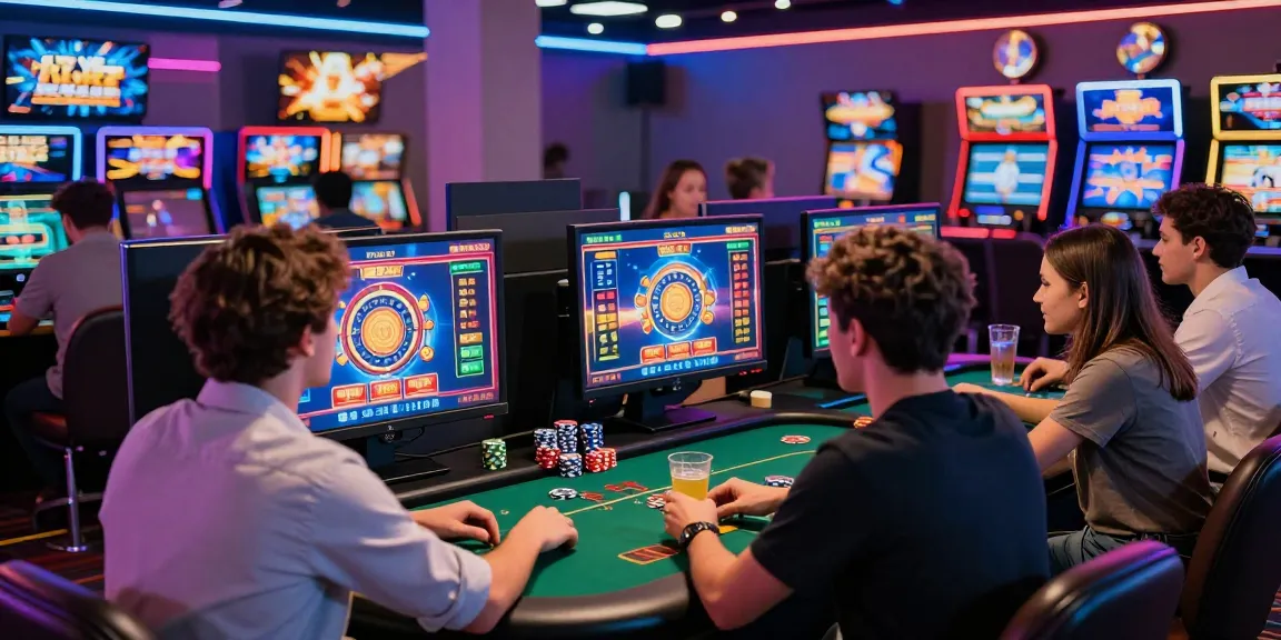 Friends enjoying a thrilling online casino experience at au88, engaging in vibrant gaming activities.