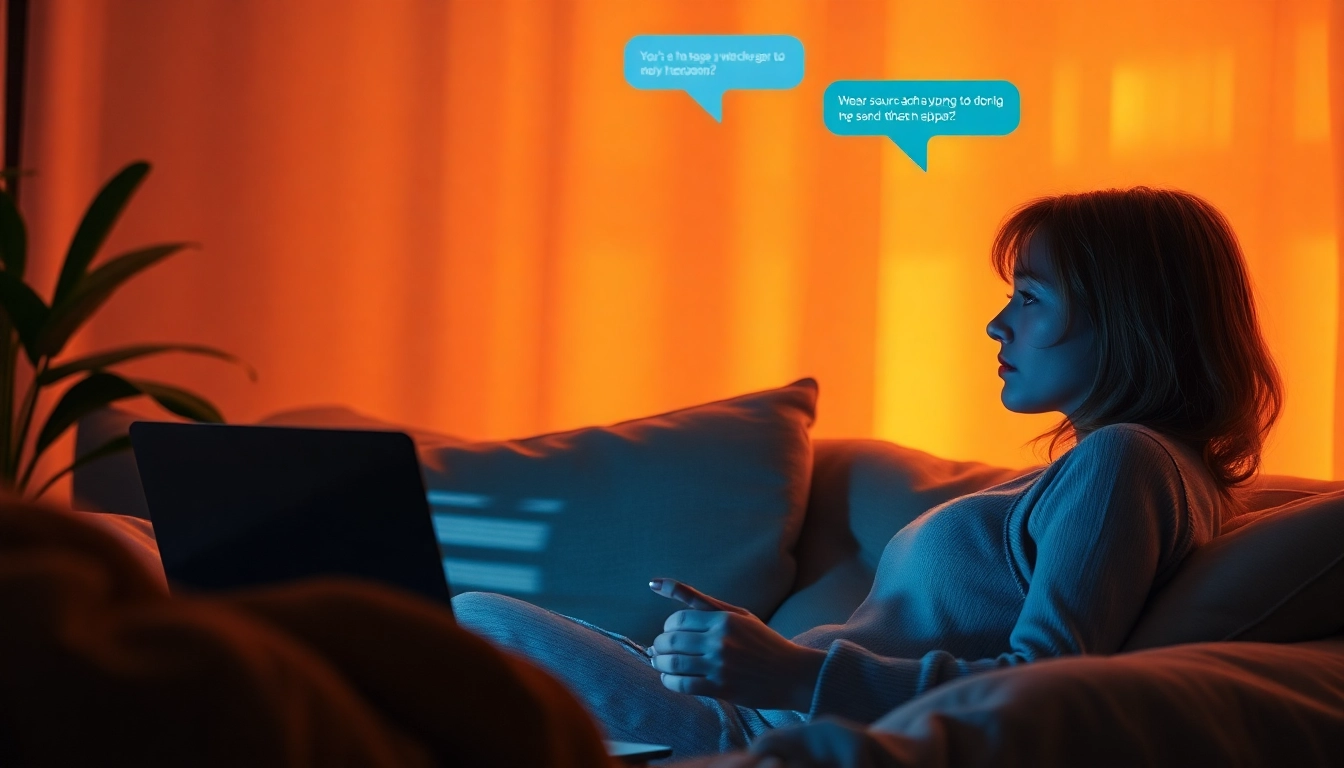 Spicy chat scene showcasing intimate characters engaged in conversation