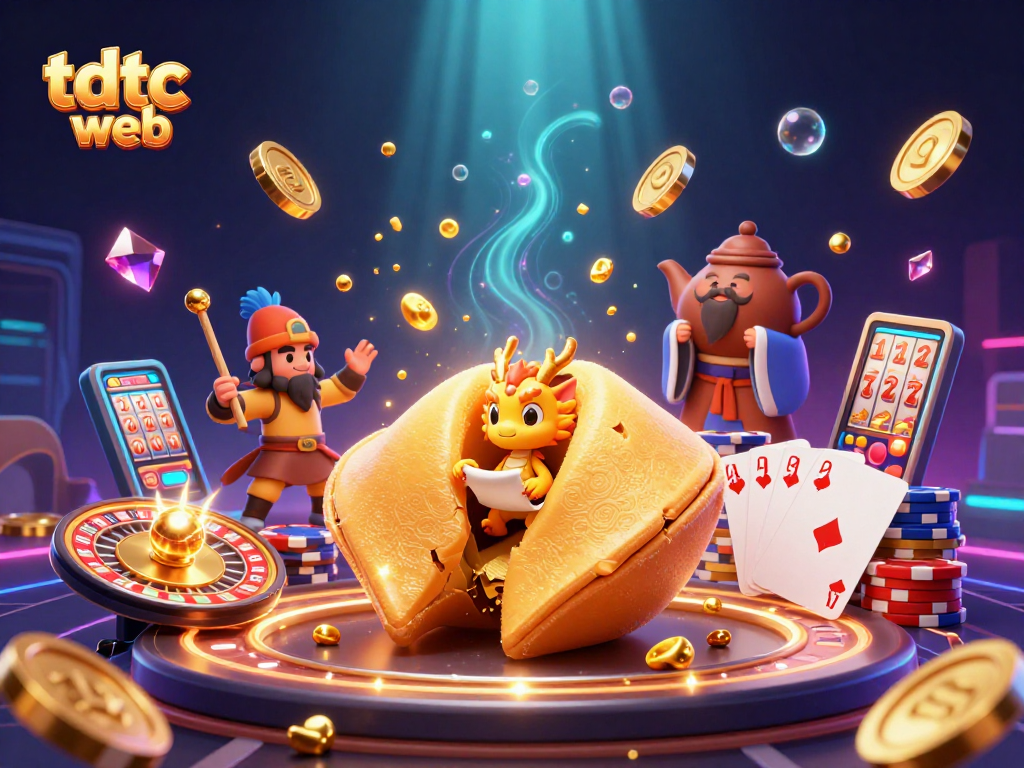 Engage in thrilling wins with tdtc web's captivating 3D casino adventure illustration.