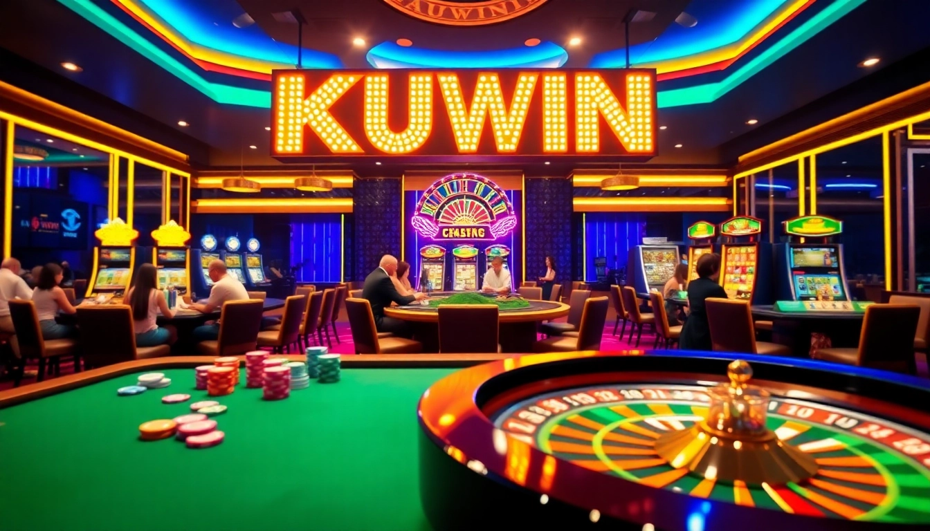 Experience thrill and strategy at KUWIN casino with vibrant tables and lively poker action.