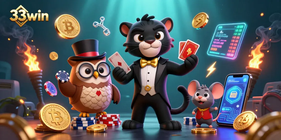 Engage with thrilling games at 33win Casino, featuring stylish characters and vibrant gaming elements.