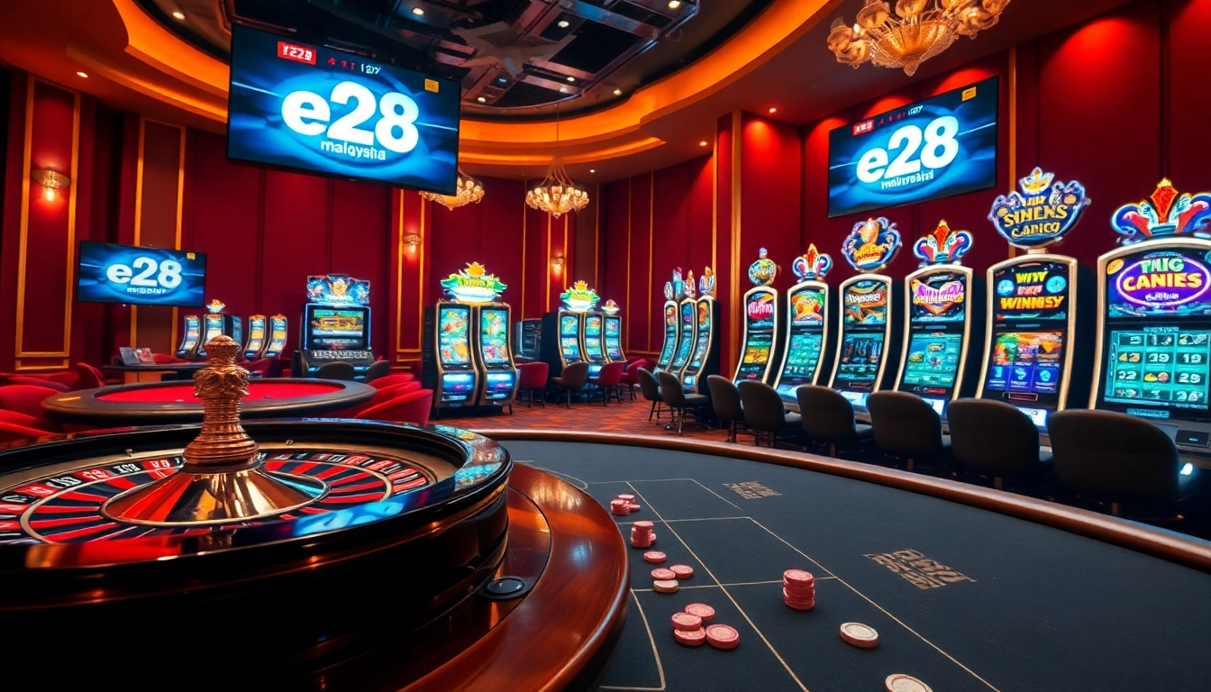Engaging players at e28 malaysia with vibrant online casino games and luxurious gambling elements.