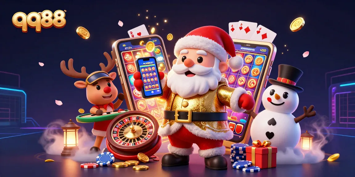 Engage with exciting games at qq88 while enjoying vibrant casino-themed 3D illustration.