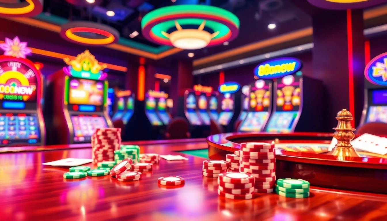 Players engaging in strategic gameplay at 888new's vibrant online casino table featuring cards and chips.