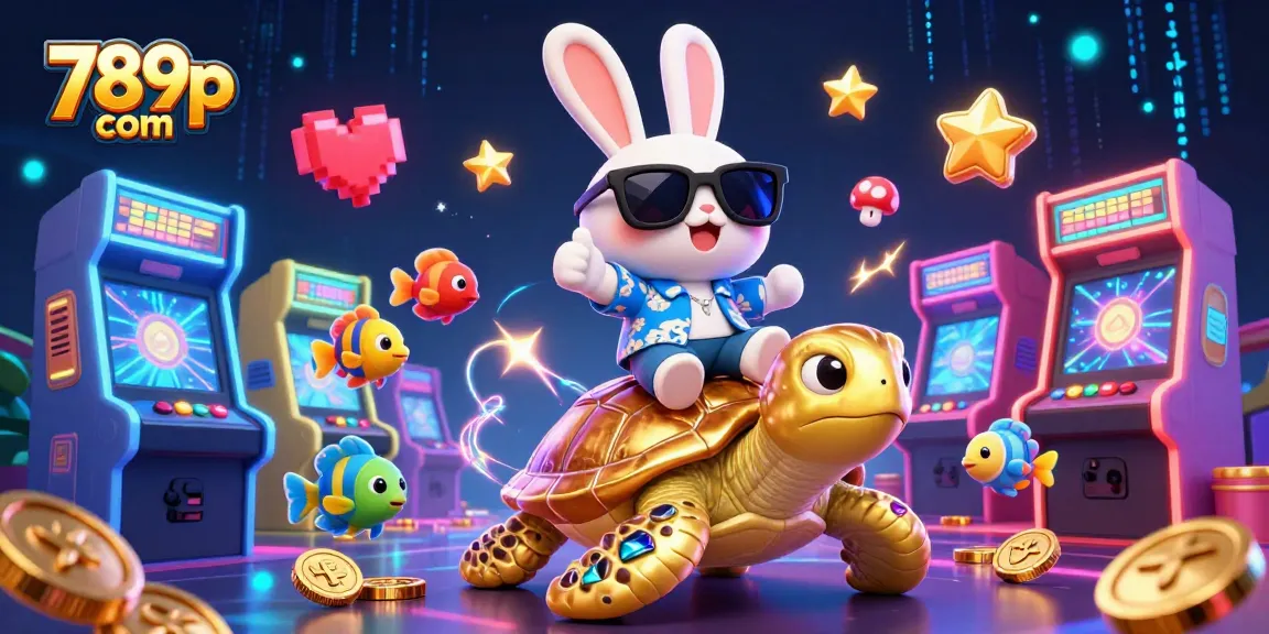 Engage with exciting games at 789p com through vivid illustrations of a rabbit and turtle.