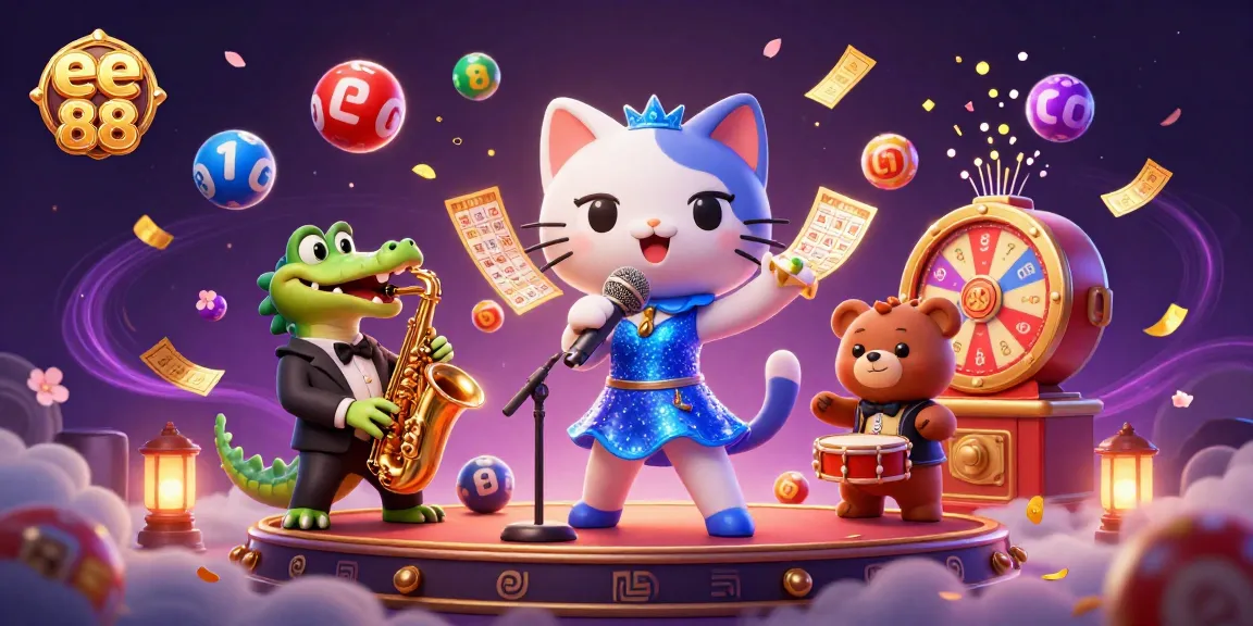 Experience vibrant entertainment with ee 88 featuring a jazzy cat singer and colorful game elements.
