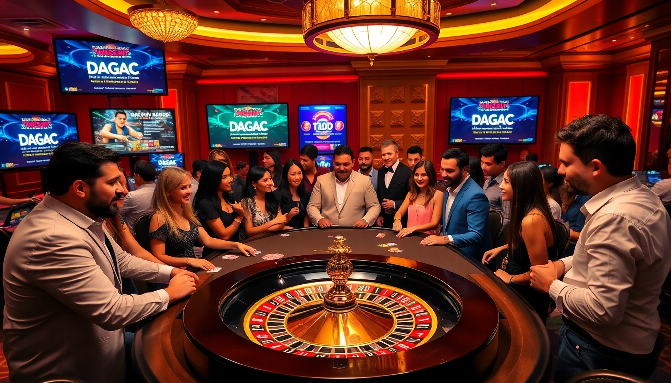 Players enjoying a thrilling game at DAGA's casino table, highlighting https://dagaz.com.co/'s exciting atmosphere.