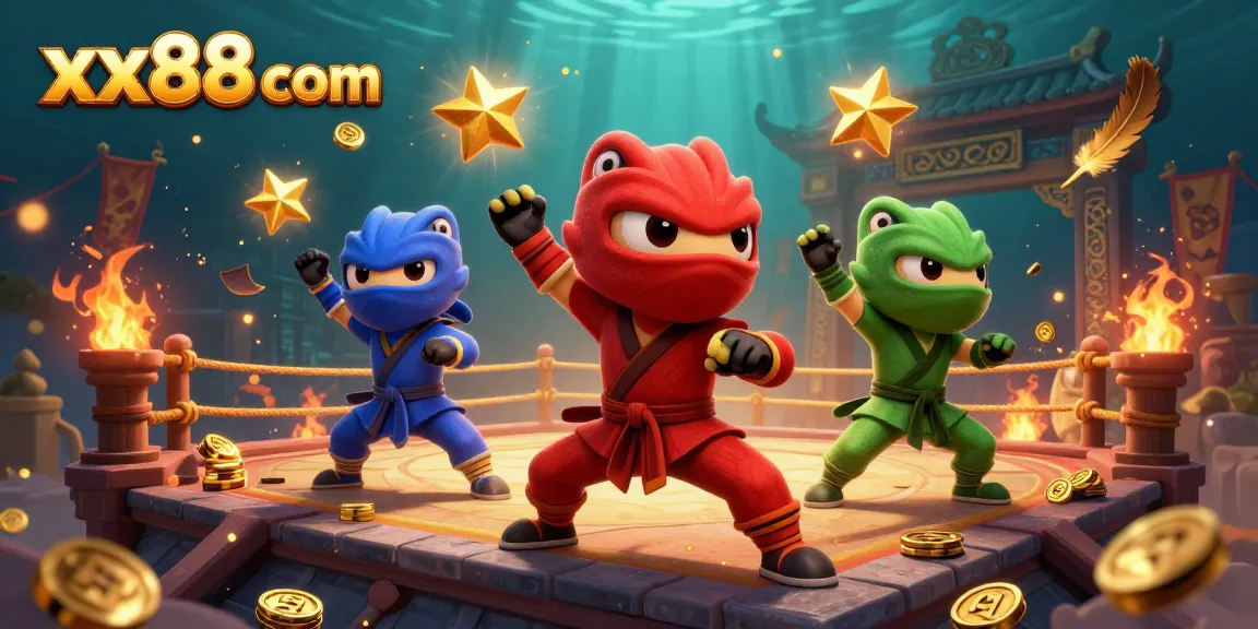 Master casino gaming experience with vibrant xx88 com chameleons executing martial arts.