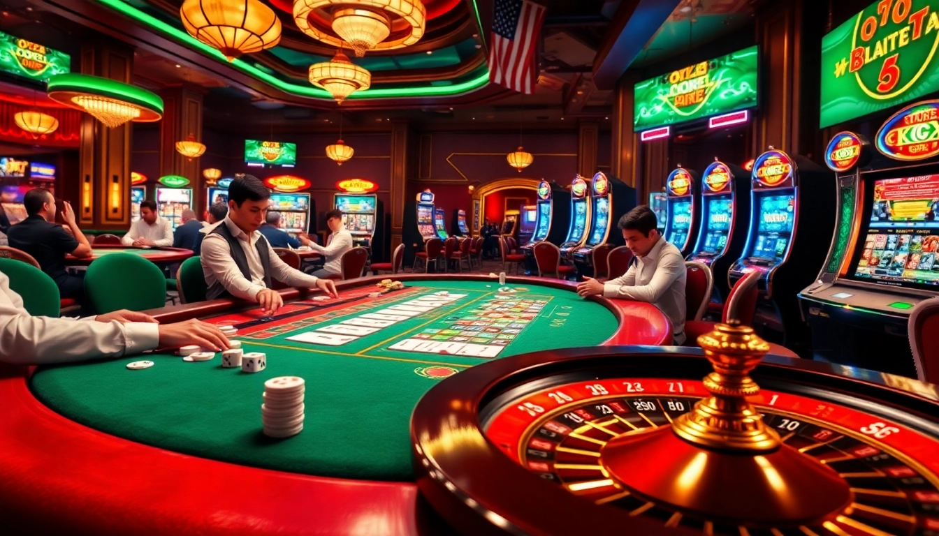 Betting at a vibrant casino table with excitement at https://789p.directory/ showcasing poker chips and playing cards.