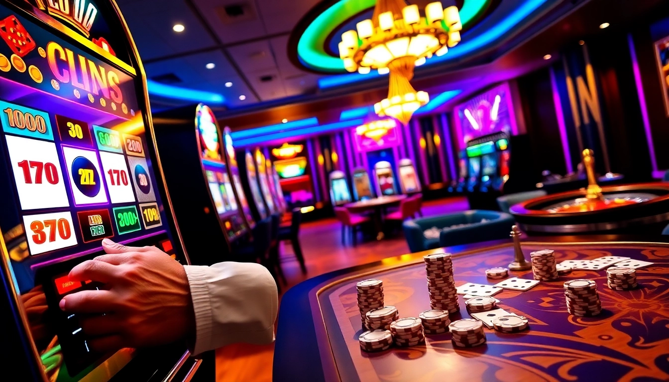 Experience the thrill of LC 88 by winning at vibrant slot machines in a luxurious casino.