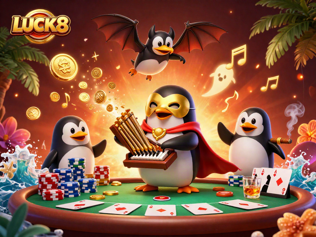 LUCK8 tạo không gian giải trí với họa tiết cờ bạc rực rỡ và sinh động.