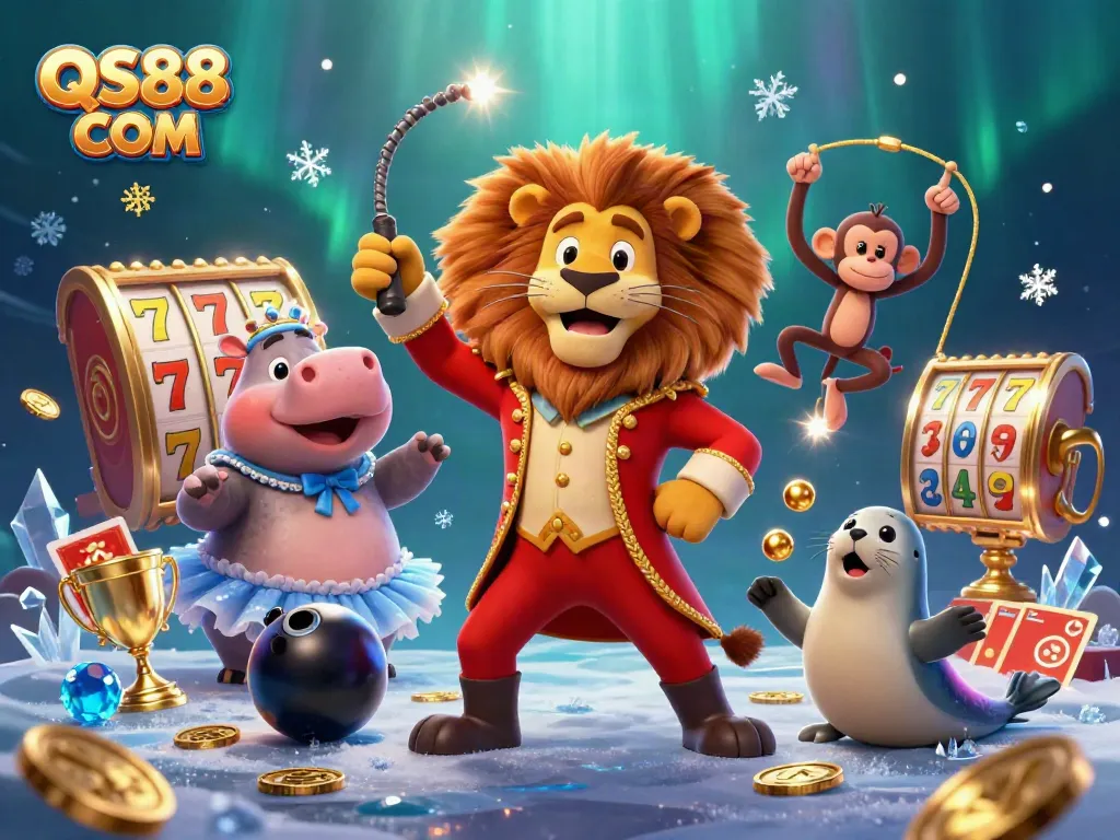 Experience the thrill of QS88 COM with dynamic characters and vibrant casino elements.