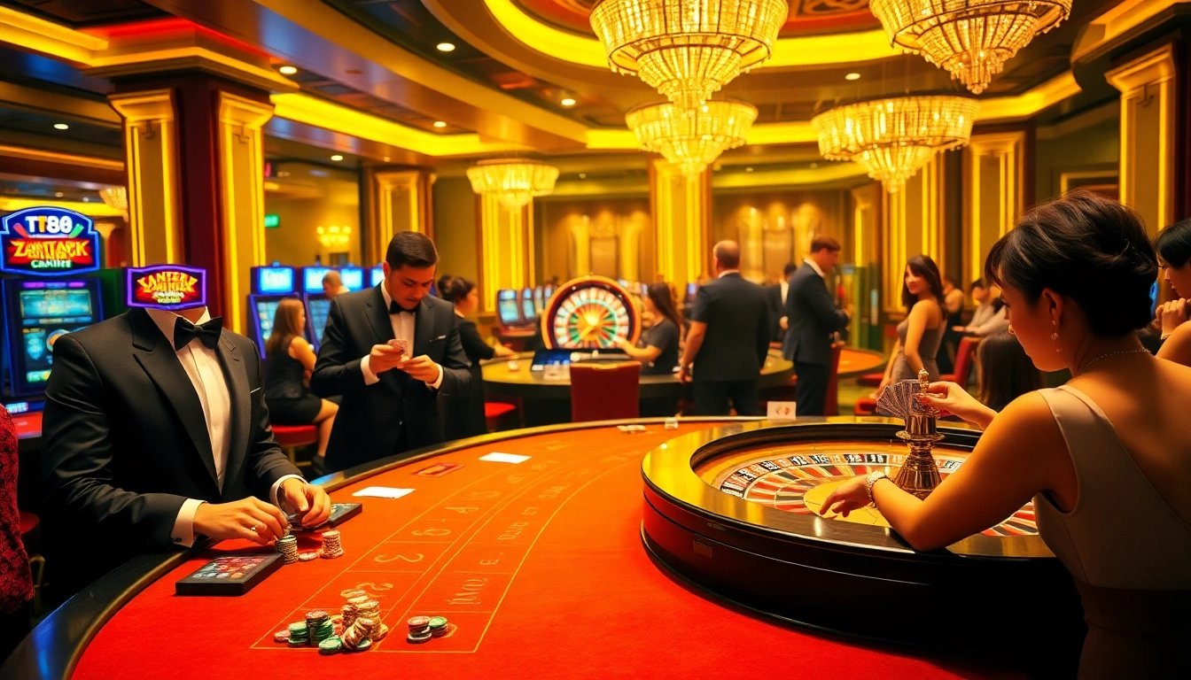 Experience the excitement of TT88 online casino with vibrant gaming tables and thrilling slot machines.