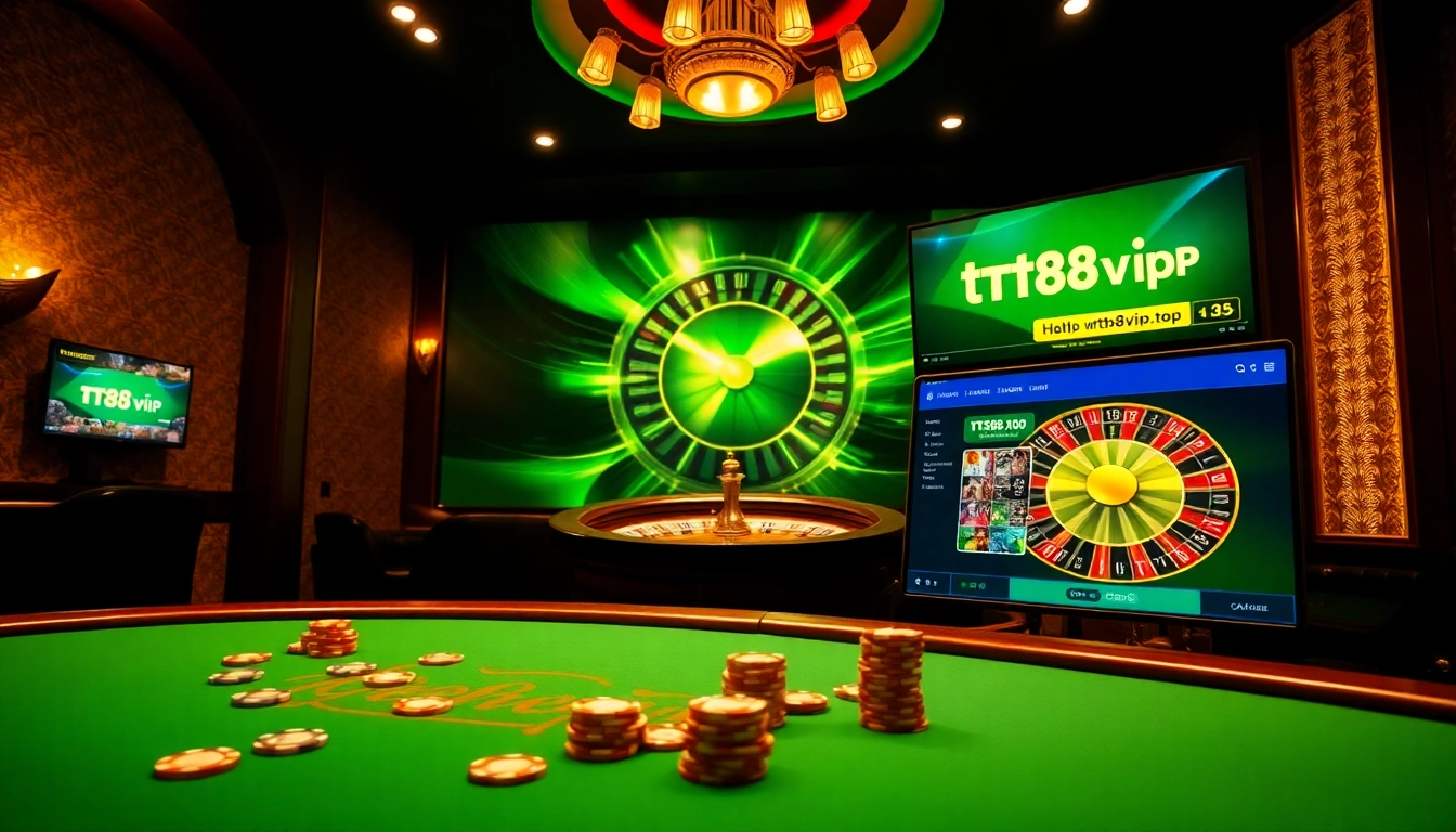 Engage in thrilling gaming experiences at https://tt88vip.top/ with poker tables and roulette wheels.