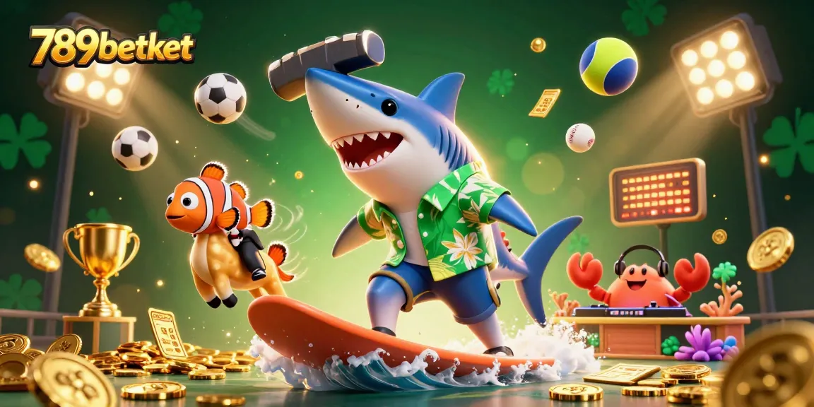 Place bets with 789betket while enjoying a vibrant 3D casino scene featuring fun characters