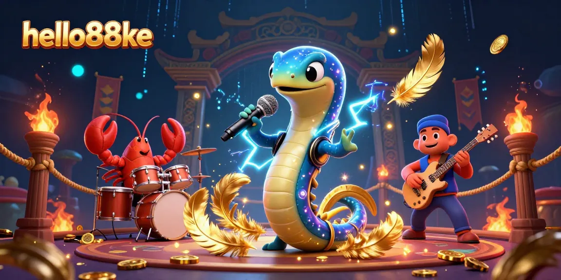 Experience the thrill of gaming at hello88ke with an energetic underwater casino scene featuring an electric eel DJ.