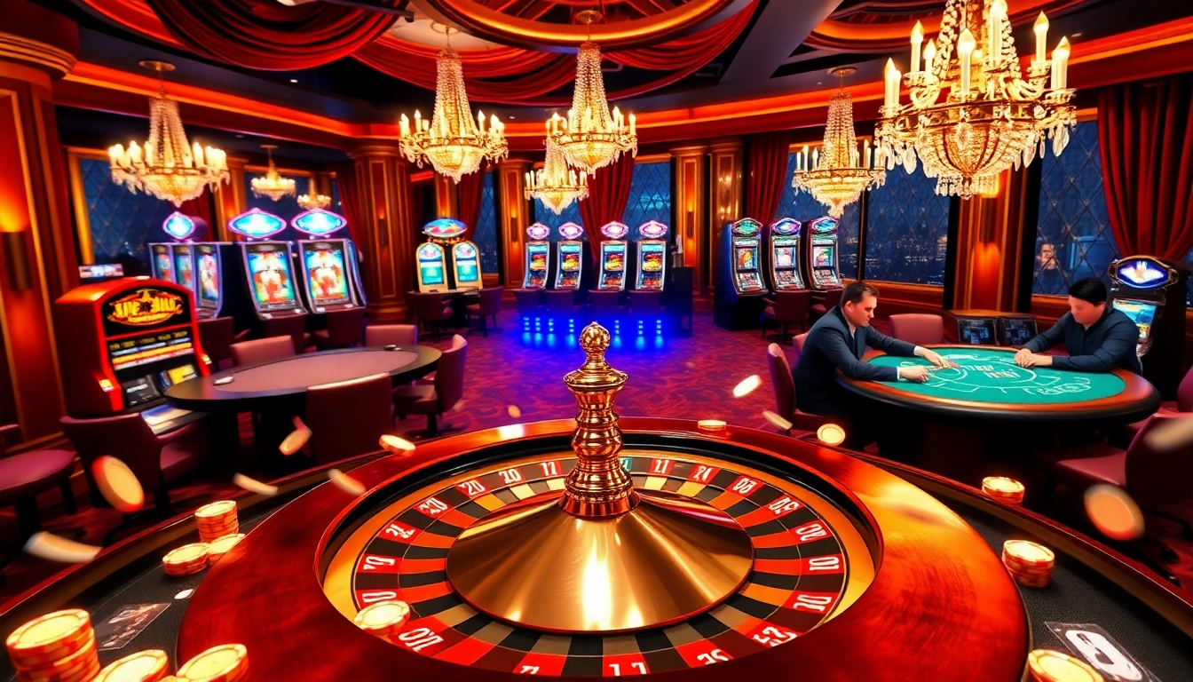 Engaging casino atmosphere at https://zk88.club/, featuring roulette wheel and players enjoying table games.