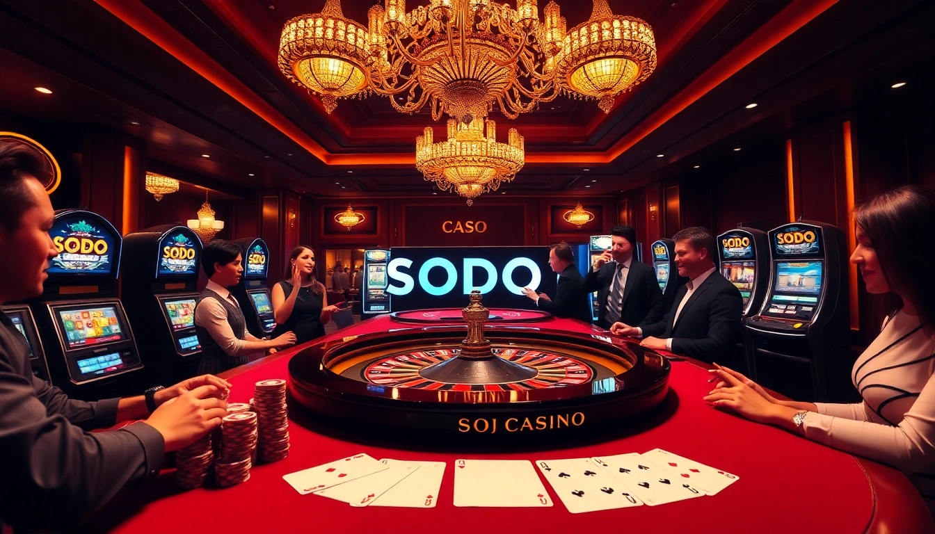 Exciting gameplay at SODO Casino with vibrant roulette and poker scenes.