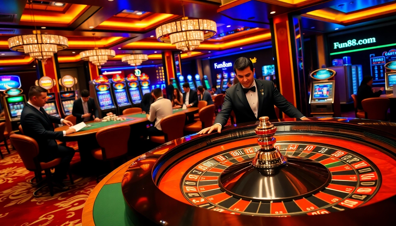 Experience the excitement at Fun88.com with players enjoying high-stakes roulette action.