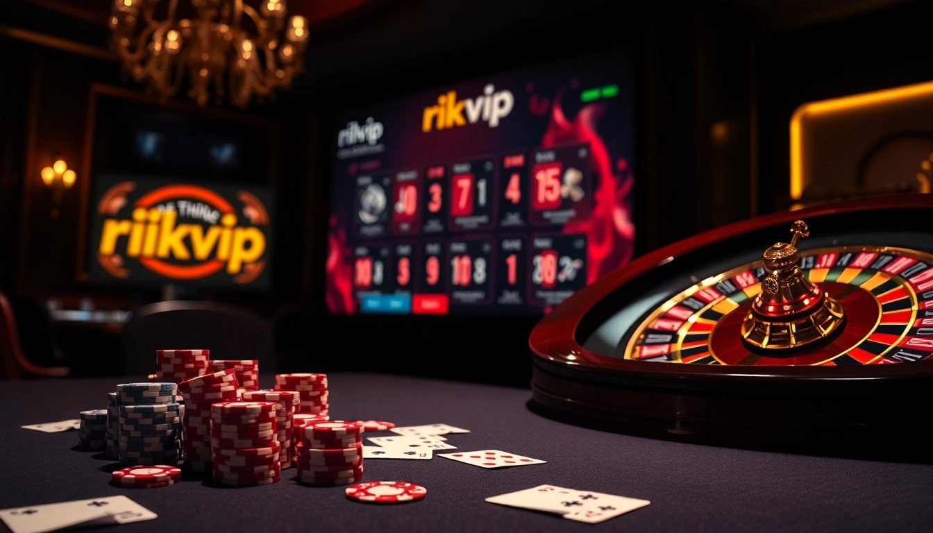 Experience the thrill of rikvip gaming with vibrant casino elements and exciting poker action.
