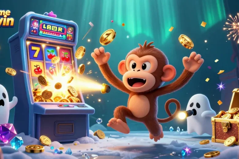 Experience the thrill as you tải game Sunwin with a vibrant 3D casino scene featuring playful characters.